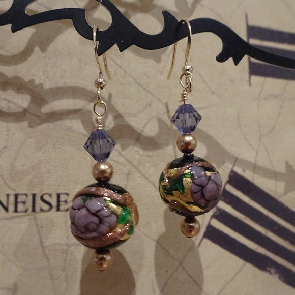 Hand-crafted artisanal earrings made from authentic Murano lampwork - Picture 5 of 11